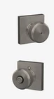 Schlage F40 Bwe 619 Col Bowery Knob Bed & Bath Lock - Satin Nickel Open. Price: $44.99.