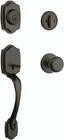 Kwikset Belleview Handleset Deadbolt Venetian Bronze Smartkey Front Door Lock Used. Price: $49.95.