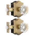 Clear Glass Crystal Passage Door Knobs,antique Brass New. Price: $67.29.