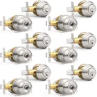 Probrico 6 Pack Exterior Door Knob And Single Cylinder Deadbolt Lock Combo Set New. Price: $177.49.
