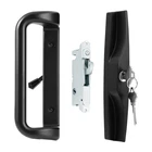 House Guard Black Sliding Glass Door Handle Set With Lock Key New. Price: $64.17.