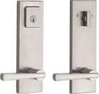 Baldwin Spyglass Square Satin Nickel Front Entry Door Smartkey Handleset Lock Open. Price: $111.11.