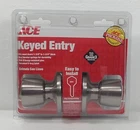 Ace Tulip Satin Stainless Steel Door Knob Key Entry, Easy Install New. Price: $18.99.