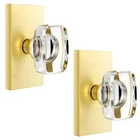 Dllween Glass Crystal Gold Dummy Door Knob Interior, Satin Brass Modern New. Price: $61.80.