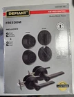 Defiant Freedom Matte Black Single Cylinder Keyed Entry Project 2-PACK New (9C) Open. Price: $54.98.