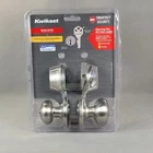 Kwikset Cove Satin Nickel Keyed Door Knob Single Cylinder Deadbolt New. Price: $14.39.