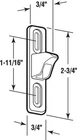 Prime-line 142029 Chrome Silver Sliding Patio Door Keeper 2-3/4 X In. New. Price: $8.54.