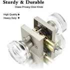 Satin Nickel Crystal Door Knobs With Lock. Price: $55.75.