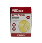 New Hyper Tough Keyed Entry Deadbolt Lock W/ 2 Keys Polished Brass HT3501-105. Price: $7.52.