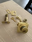 Sure-loc Modern Square Deadbolt Satin Brass Single Cylinder Keyed DB201-SMD Sb New. Price: $14.99.