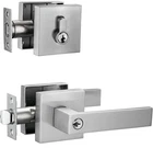 Berlin Modisch Contemporary Square Entry Lever Door Handle Single Cylinde... New. Price: $101.55.