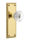 Nostalgic Warehouse Neoclassical Plate With Crystal Knob In Brass Open. Price: $36.99.