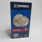 Brinks Keyed Entry Doorknob Exterior Satin Nickel 2107-119 New. Price: $10.45.