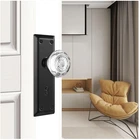Classic Glass Door Knobs With Matte Black Finish. Price: $61.49.