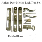 Atrium Door Mortise Lock Trim Set - Polished Brass New. Price: $99.99.
