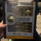 Schlage Plymouth Bright Brass Double Cylinder Deadbolt And Door Knob Combo Pack New. Price: $34.95.