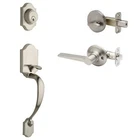 Copper Creek Heritage Front Entrance Door Handle Set Satin Stainless New. Price: $35.99.