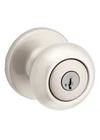 Kwikset 94002-870 Tylo Keyed Entry Knob With Smartkey Security Satin Chrome New. Price: $14.99.