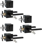 Ncl Elegant Entry Door Lever With Deadbolt, Keyed Alike 3 Pack Black New. Price: $59.99.