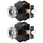 Orger Octagonal Crystal Door Knobs 2 Pack, Interior Privacy, Black New. Price: $75.99.
