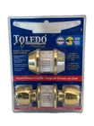 Toledo Entry Door Knob And Deadbolt Combo Set Polished Brass Single Cylinder New. Price: $24.95.