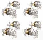 Knobonly Keyed Alike Door Set W/ Deadbolt 4 Pack Satin Nickel New. Price: $58.99.