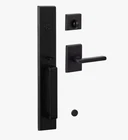 Sure-loc Ridgecrest Collection Vail Handleset, Logan Trim Flat Black Open. Price: $194.90.