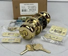 Baldwin ENROUTRR003 Reserve Round Keyed Entry Door Knob Set Polished Brass Open. Price: $144.69.