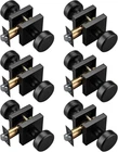 6 Pack Heavy Duty Black Door Knobs With Square Rosette For Home Use New. Price: $133.99.