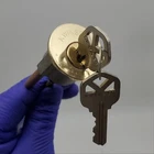 Kwikset Lock Cylinder 4680 Bright Brass For Deadbolts Keyed Diff Used. Price: $17.79.