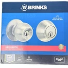 Brinks Keyed Entry Lockset & Deadbolt Combo Pack Antique Brass 2108-109 New. Price: $63.00.