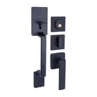 European Lugo Iron Black Low Profile Door Handleset Single Cylinder New. Price: $118.23.