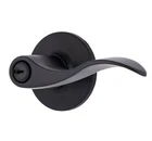 Brinks Transitional Keyed Entry Wave Door Lever Matte Black Finish E2418-122 Open. Price: $16.99.