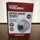 New Door Knob Hyper Tough Keyed Entry Deadbolt. Stainless Steel Finish. Price: $15.00.