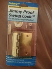 Safety First Jimmy Proof Swing Lock, For Extra Door Security New. Price: $5.00.