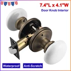 Ncl White Door Knobs, Interior, Porcelain Round Levers, Antique New. Price: $55.78.