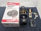Hyper Tough 1757002: Entry Ball Locking Doorknob Matte Black Finish Open. Price: $19.99.