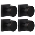 Coolnews 4 Pack Oil Rubbed Bronze Dummy Door Knobs Interior Single Sided Square. Price: $109.07.