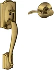 Schlage FE285 609 Lh Camelot Handleset With Left-handed Flair Lever Open. Price: $49.99.