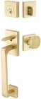 Emtek 4820 Baden Single Cylinder Keyed Entry Round Knob Handleset Satin Brass Open. Price: $299.00.