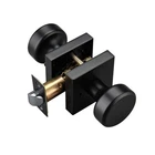 Black Door Knobs With Square Rosette, Interior Handles For Bath & Bed, H... New. Price: $28.16.