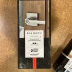 Baldwin Smartkey Prestige Series Satin Nickel Spyglass Lever Keyed Entry, New. Price: $50.00.