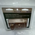 Gatehouse Single Cylinder Deadlatch Entry Lock Satin Gold Keyed 0231603 New. Price: $8.50.