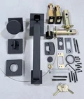 Emtek 4820US19 Baden Sectional Single Cylinder Keyed Entry Handlset Black Open. Price: $264.16.