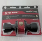 Design House Gateway Series Keyed Entry Door Knob Black Steel Matte Anti-bump New. Price: $12.22.