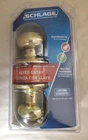 Schlage Keyed Entry Door Lock Set Brass 1 Tool Installation New. Price: $19.95.