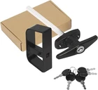 Shed Door Latch T-handle Lock Kit With Keys,bteobfy Set " 4.5 Inch, Black New. Price: $31.70.