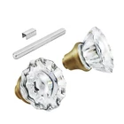 Newliplace 1 Glass Door Knobs Interior Mortise Pack, Antique Brass. Price: $30.70.