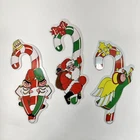 Vintage Ullman Christmas Door Knob Hanger 10.5IN Set Of 3 Santa Angel Soldier Used. Price: $26.99.