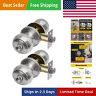 2 Pack Entry Door Knob, Keyed Different Lock Sets Solid Stainless Ste... New. Price: $31.49.
